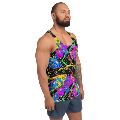 Spectral Pulse on a Men's Tank Top