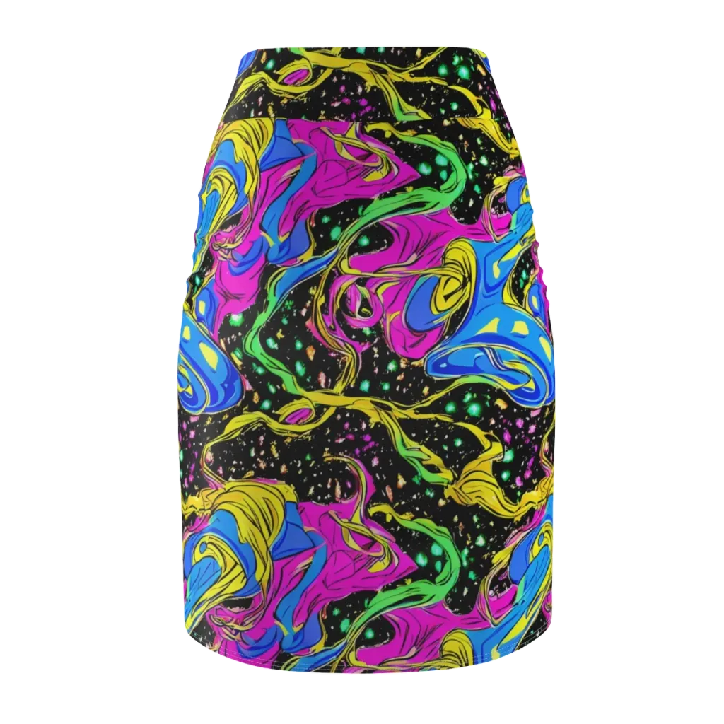 Spectral Pulse on Pencil Skirt — Back