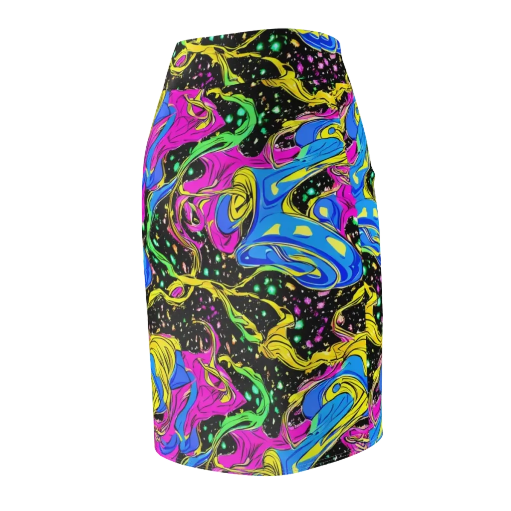 Spectral Pulse on Pencil Skirt — Back Side