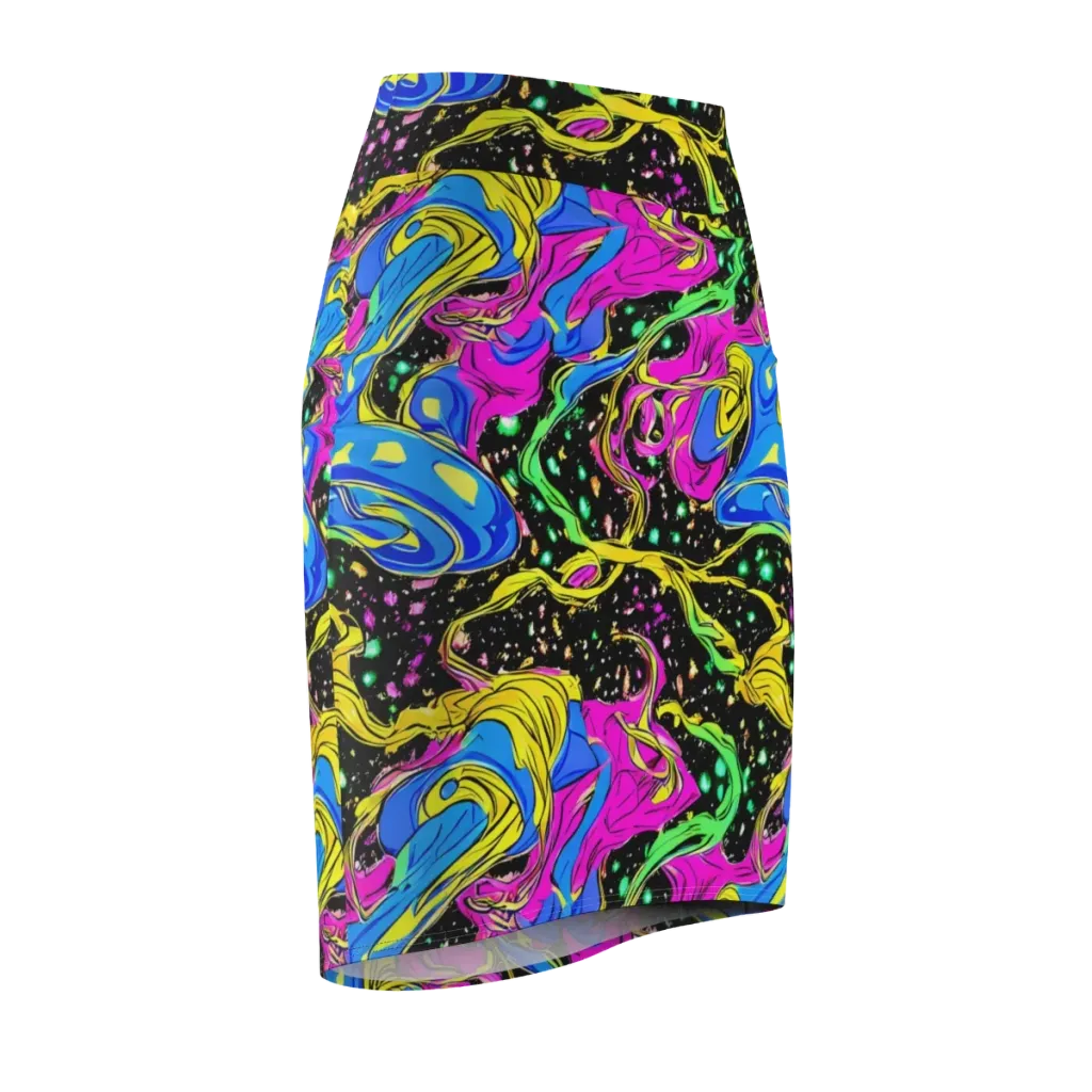 Spectral Pulse on Pencil Skirt — Front Side