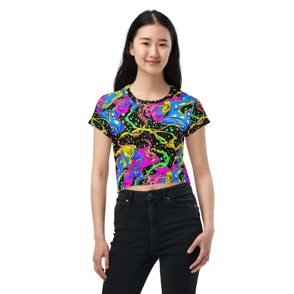 Spectral Pulse on Crop Tee — Front