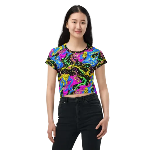 Spectral Pulse on a Crop Tee