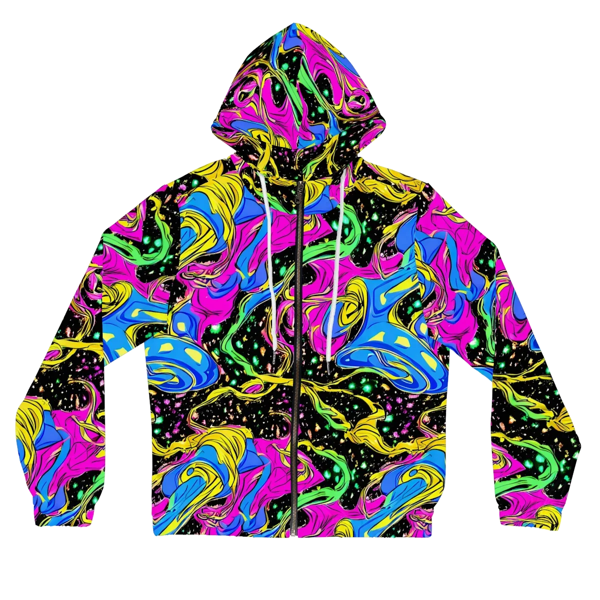 Spectral Pulse on Women's Full-Zip Hoodie — Front