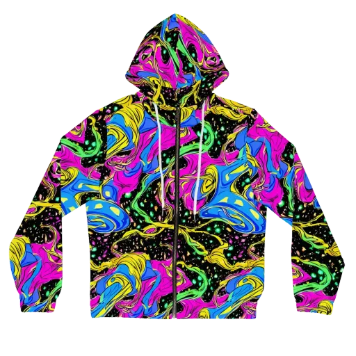 Spectral Pulse on a Women's Full-Zip Hoodie