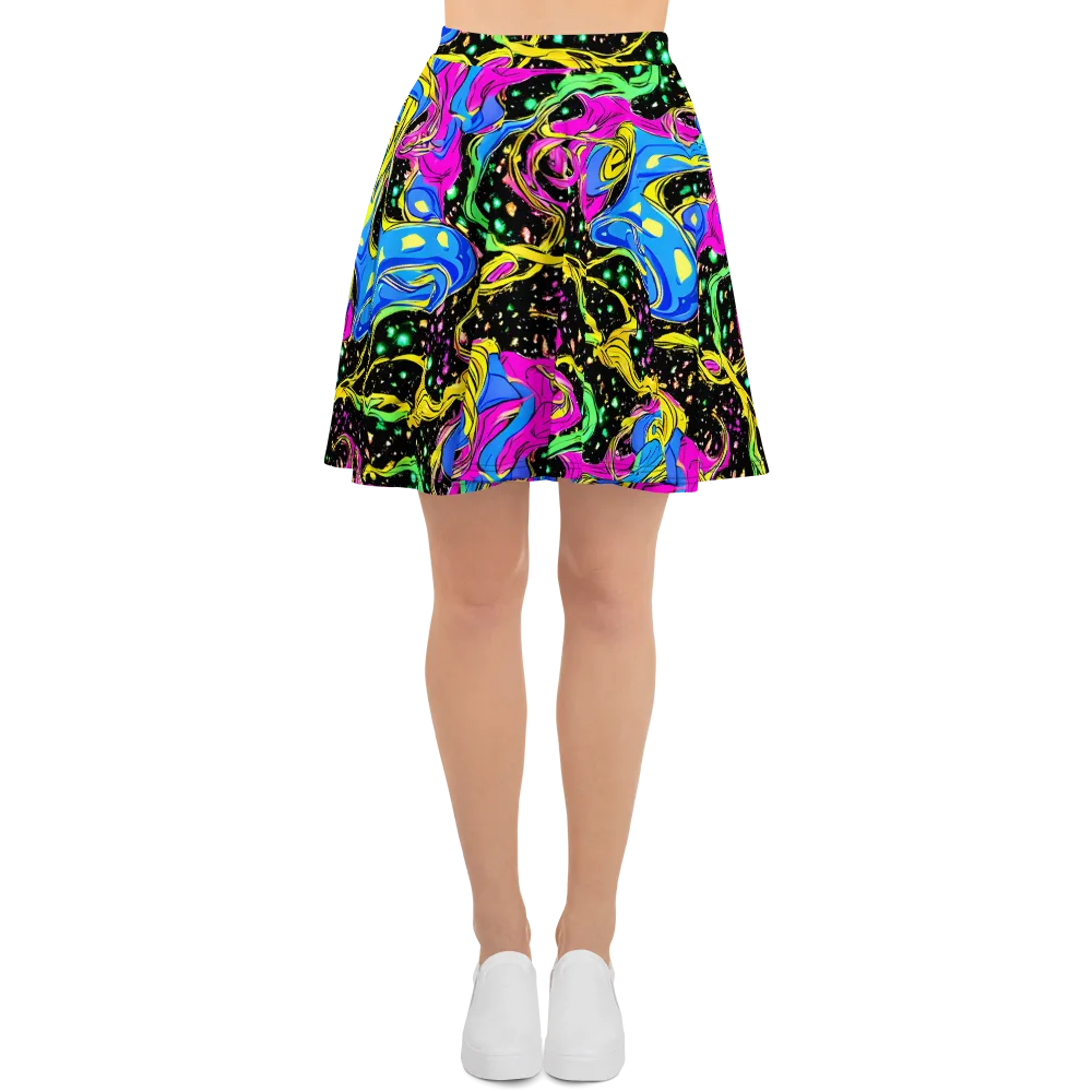 Spectral Pulse on Skater Skirt — Front