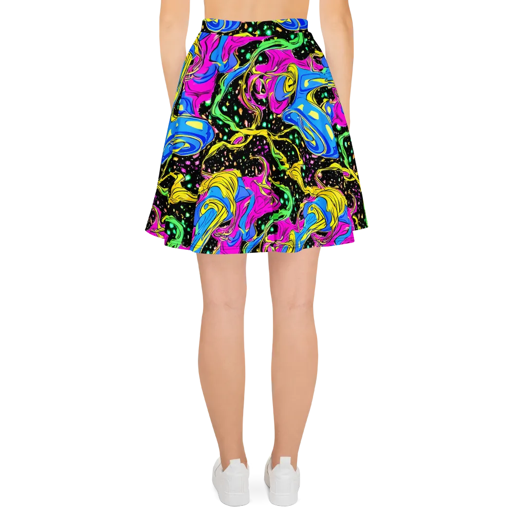 Spectral Pulse on Skater Skirt — Back