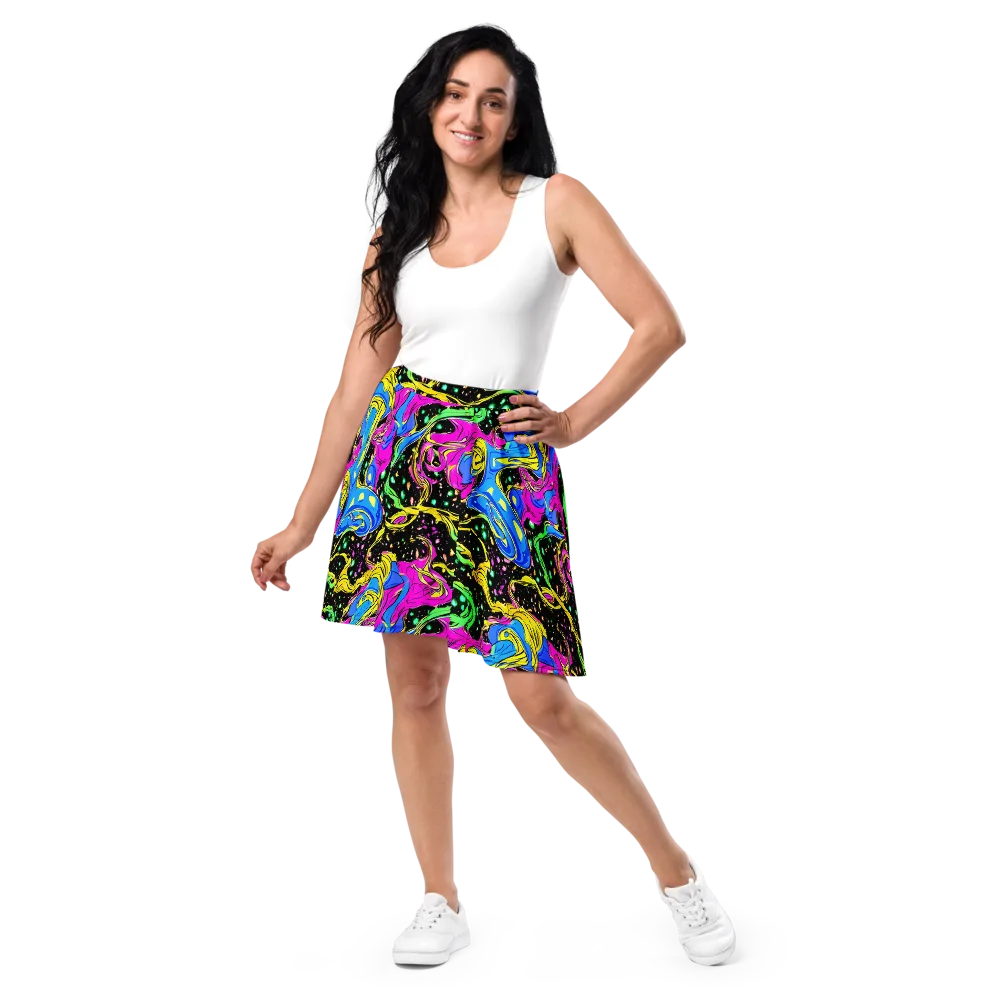 Spectral Pulse on Skater Skirt — Front