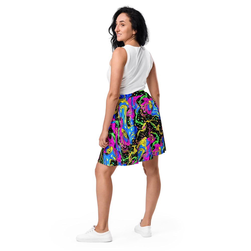 Spectral Pulse on Skater Skirt — Back