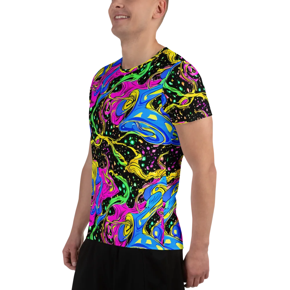Spectral Pulse on Men's Athletic T-Shirt — Left