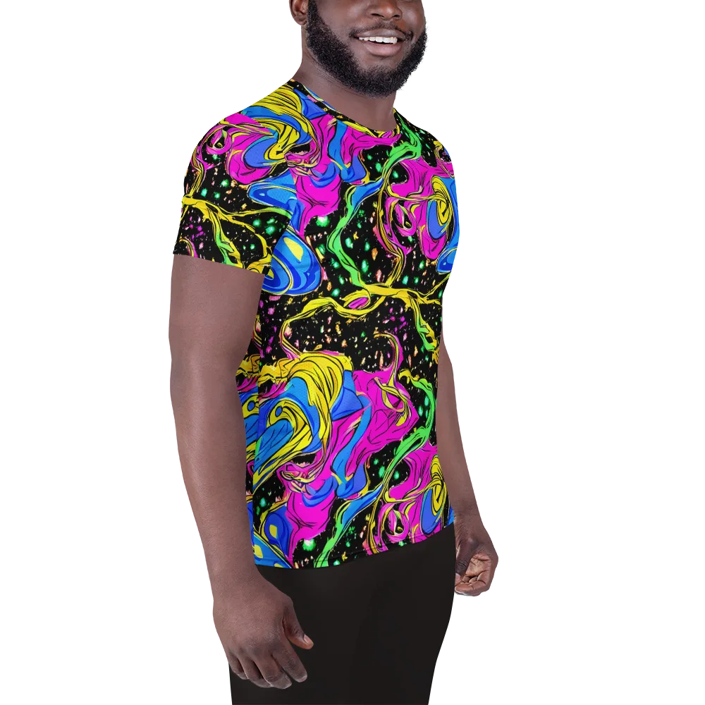 Spectral Pulse on Men's Athletic T-Shirt — Right