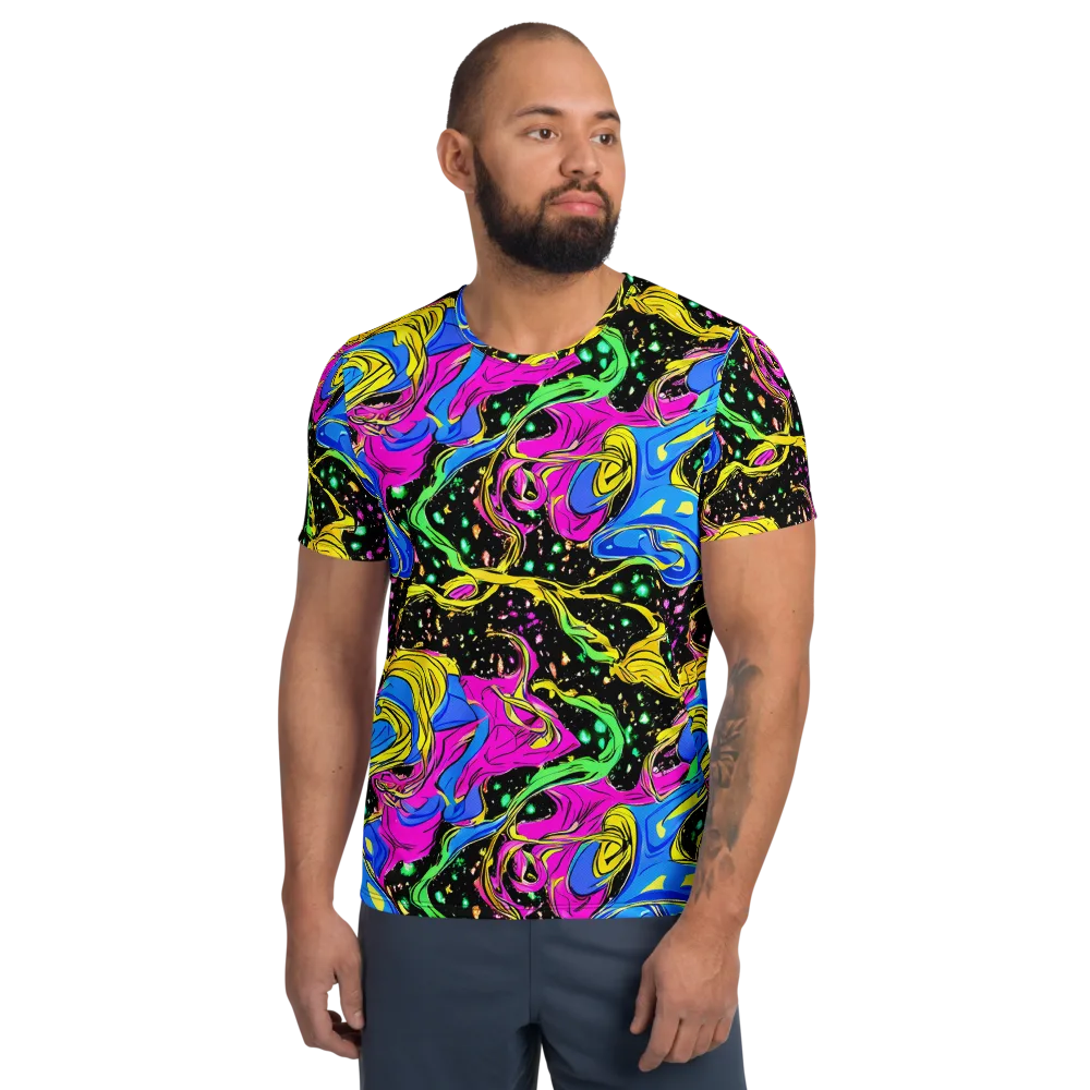 Spectral Pulse on Men's Athletic T-Shirt — Front