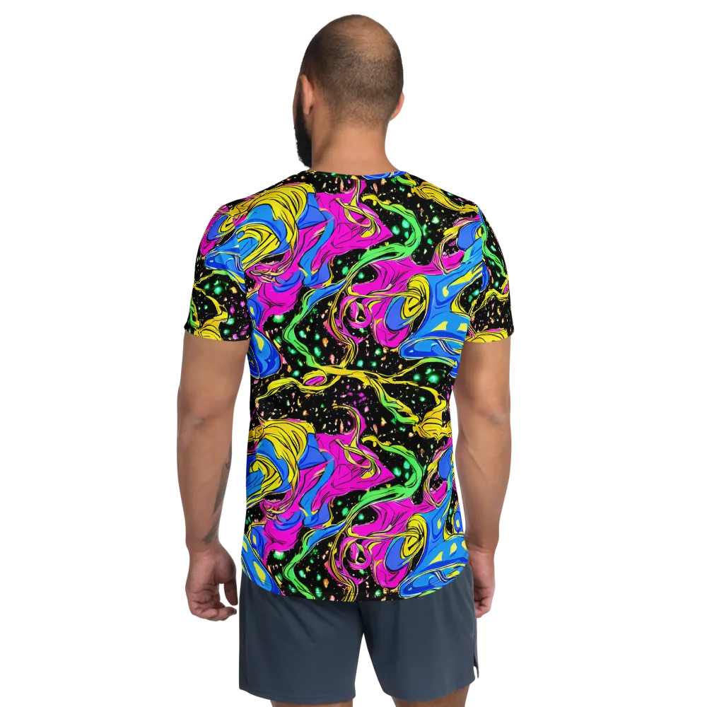 Spectral Pulse on Men's Athletic T-Shirt — Back