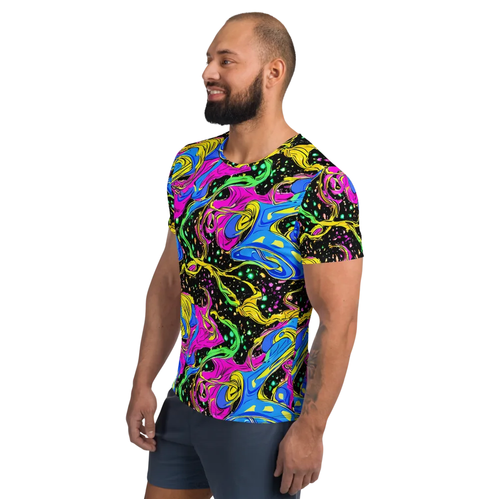 Spectral Pulse on Men's Athletic T-Shirt — Left