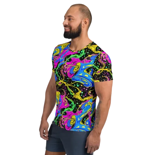 Spectral Pulse on a Men's Athletic T-Shirt