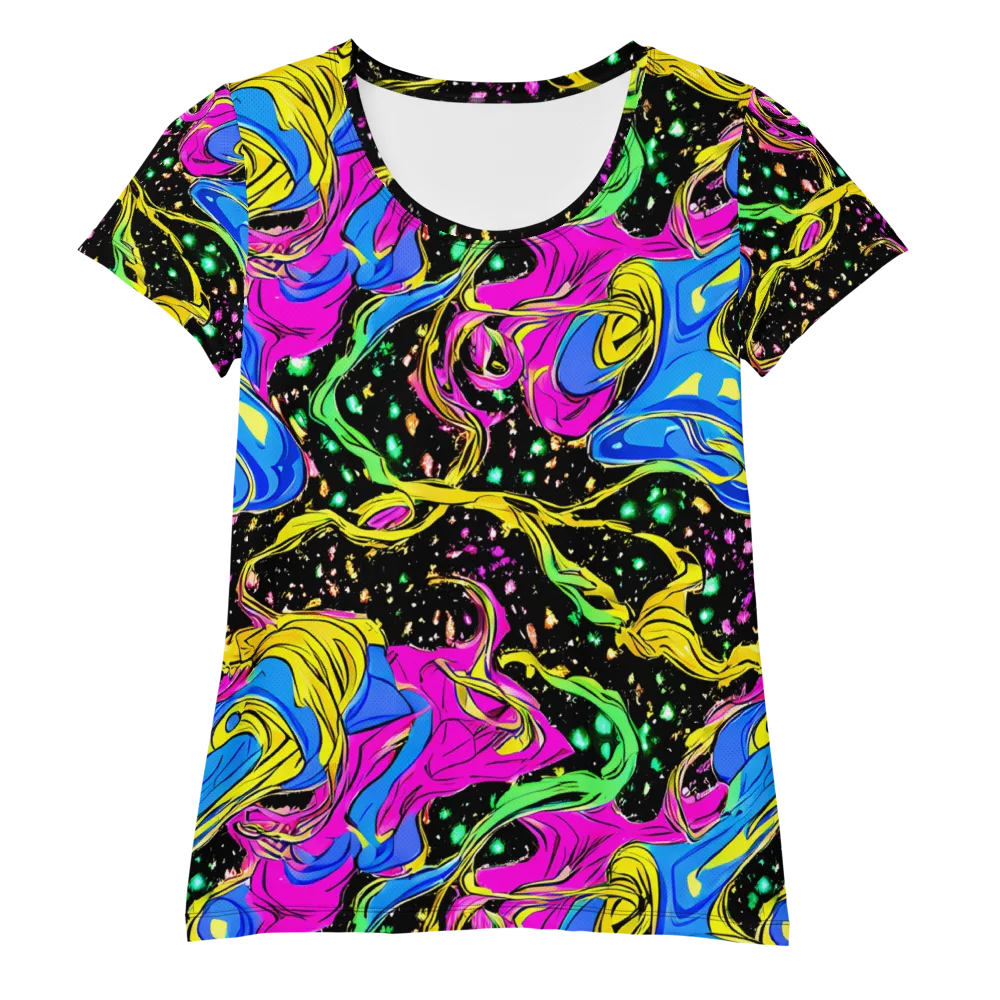 Spectral Pulse on Women's Athletic T-Shirt — Front