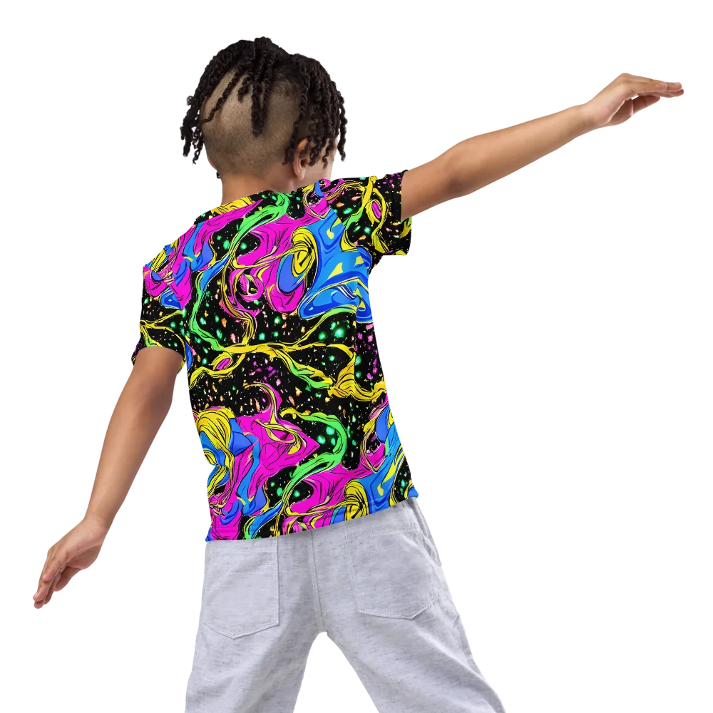 Spectral Pulse on Kids Crew Neck T-Shirt — Back