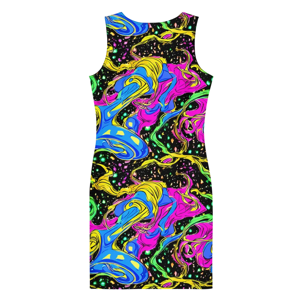 Spectral Pulse on Bodycon Dress — Back
