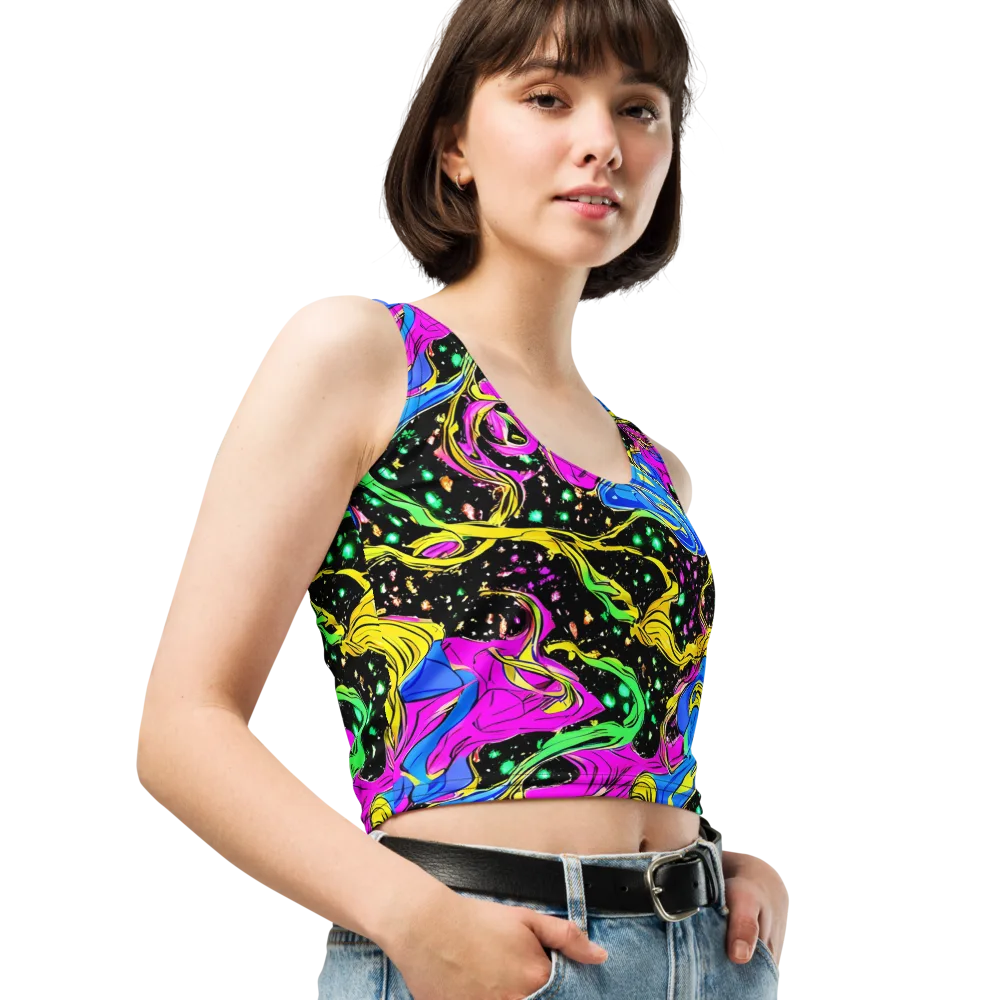 Spectral Pulse on Crop Top — Right Front