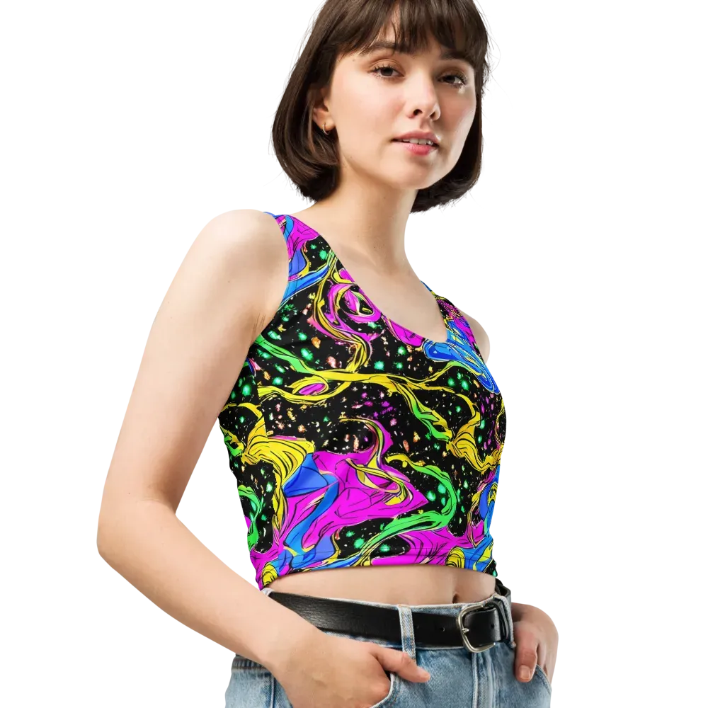 Spectral Pulse on Crop Top — Right Front