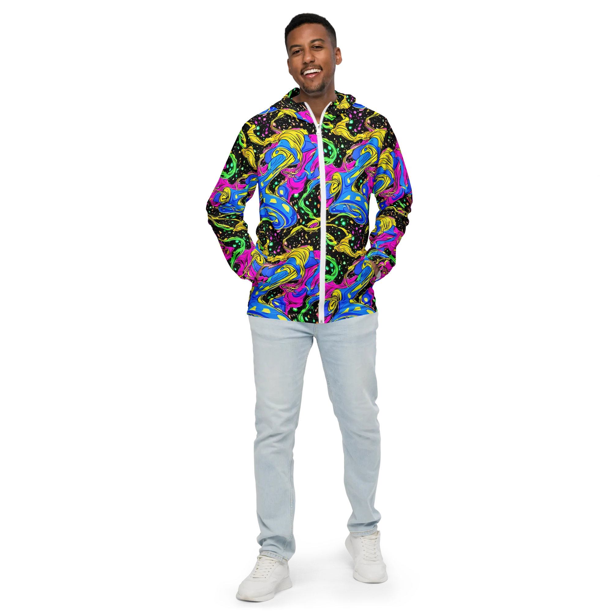 Spectral Pulse on Men's Windbreaker — Front