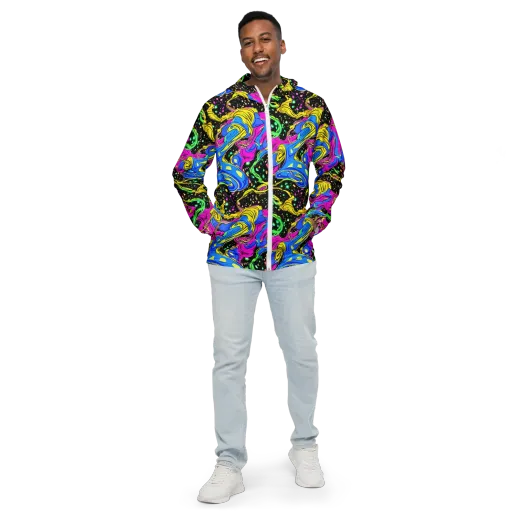 Spectral Pulse on a Men's Windbreaker