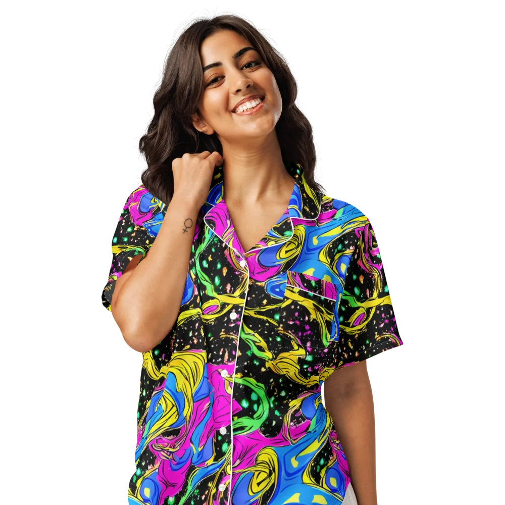 Spectral Pulse on Women's Short Sleeve Pajama Top — Front