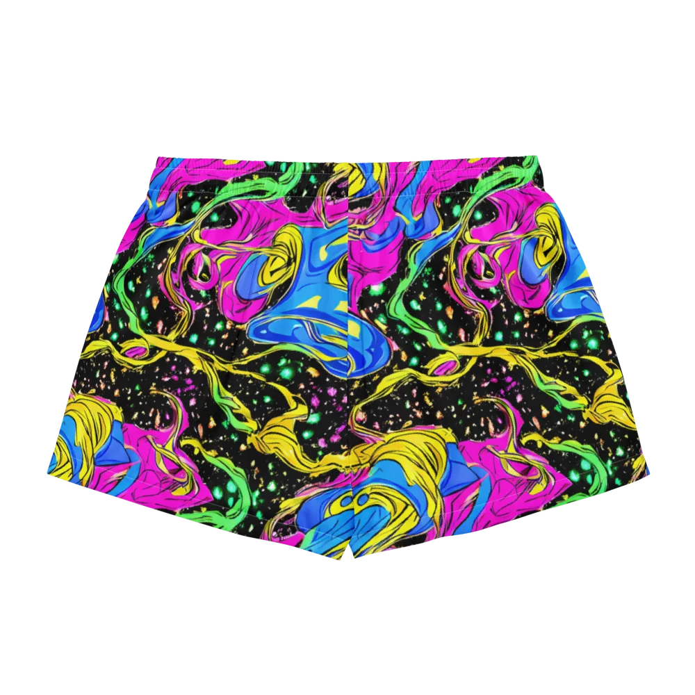 Spectral Pulse on Women's Pajama Shorts — Back