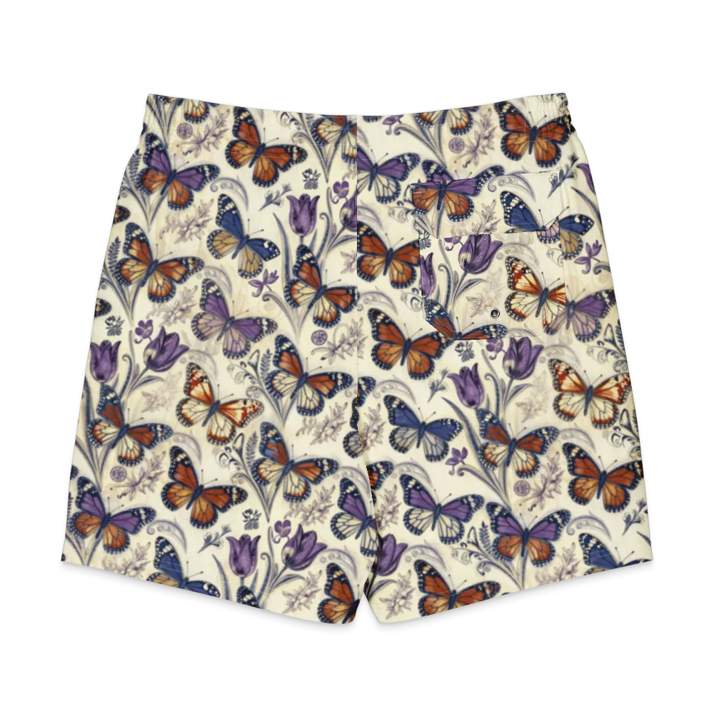 Indigo Wingbeat on Men's Board Shorts — Back