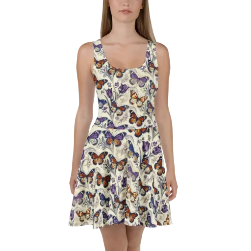 Indigo Wingbeat on a Skater Dress