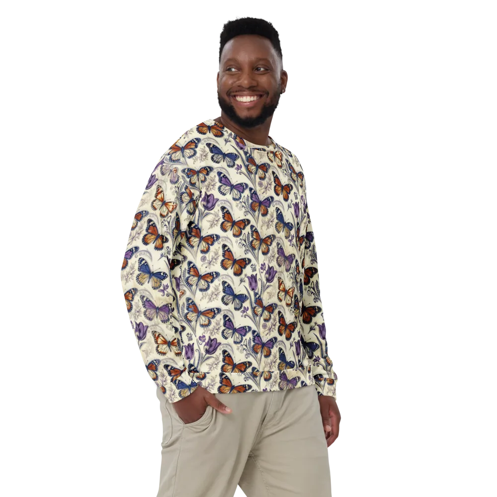 Indigo Wingbeat on Sweatshirt — Front