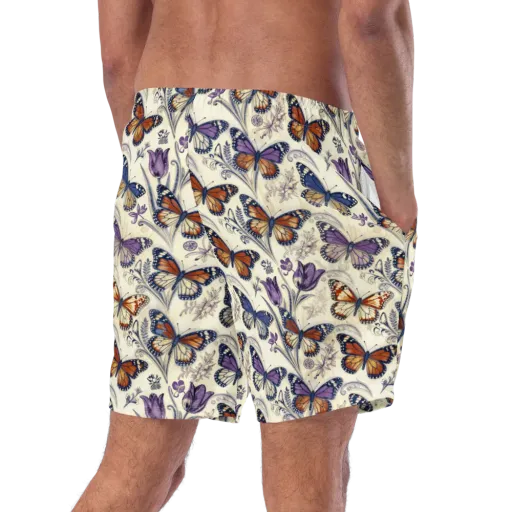 Indigo Wingbeat on a Swim Trunks
