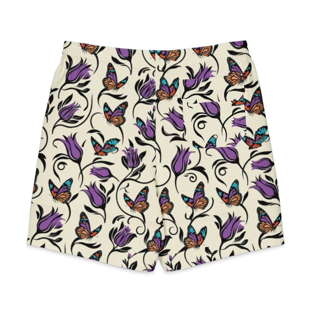 Velvet Pollinator on Men's Board Shorts — Back