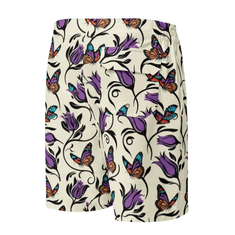 Velvet Pollinator on Men's Board Shorts — Back