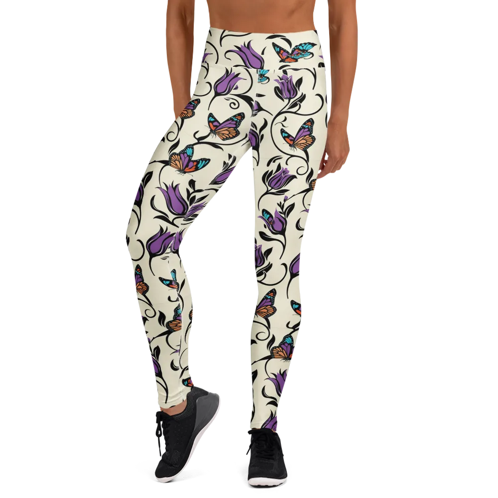 Velvet Pollinator on Yoga Leggings — Front