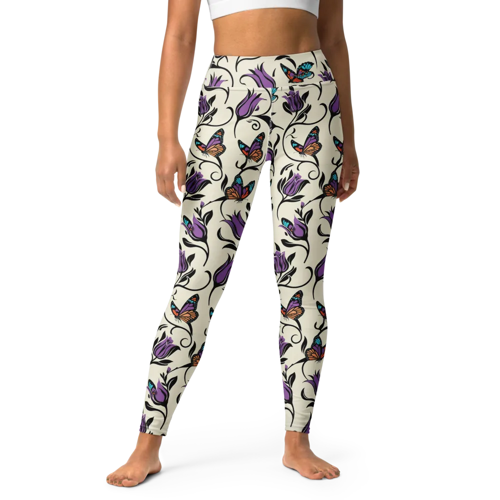 Velvet Pollinator on Yoga Leggings — Front