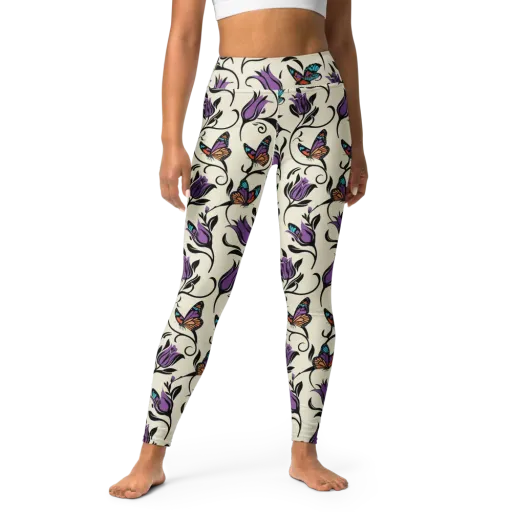 Velvet Pollinator on a Yoga Leggings