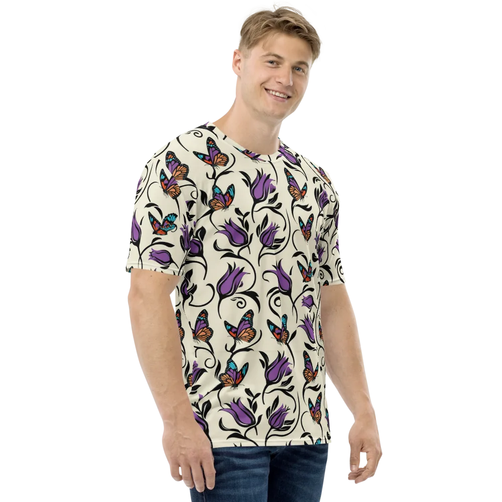 Velvet Pollinator on Men's Crew Neck T-Shirt — Right