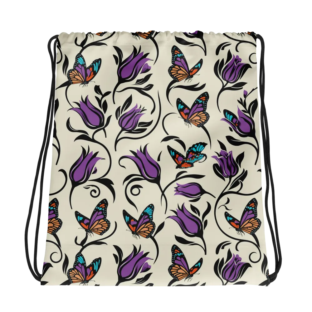 Velvet Pollinator on Drawstring Bag — Photo