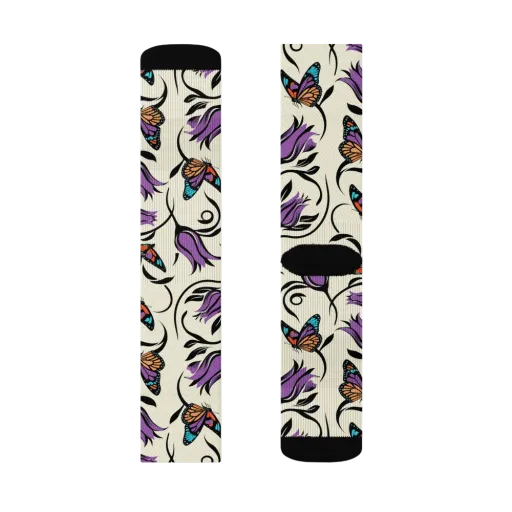 Velvet Pollinator on a Socks