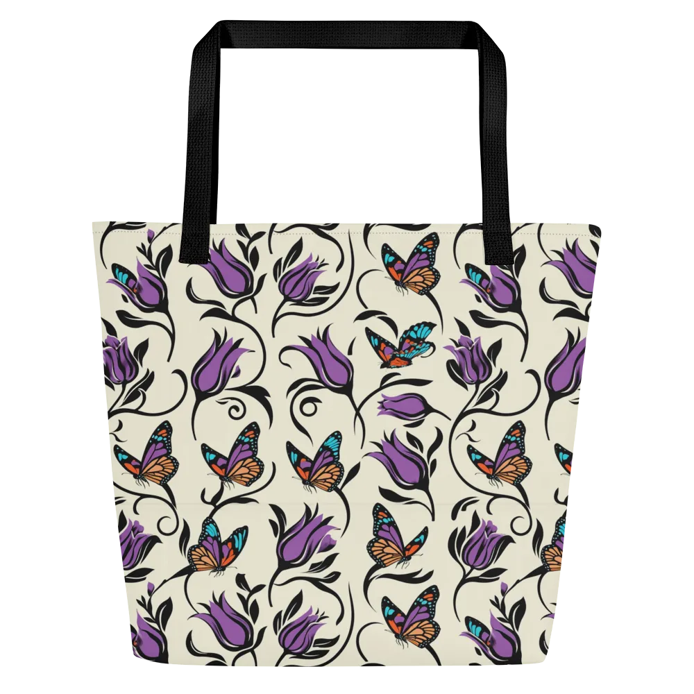 Velvet Pollinator on Large Tote Bag W/ Pocket — Front