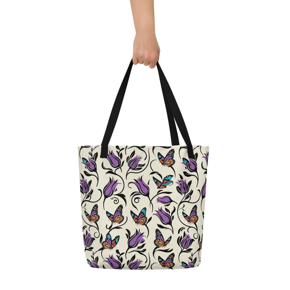 Velvet Pollinator on Large Tote Bag W/ Pocket — Front