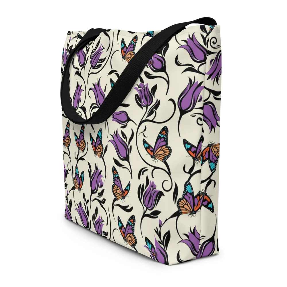 Velvet Pollinator on Large Tote Bag W/ Pocket — Front