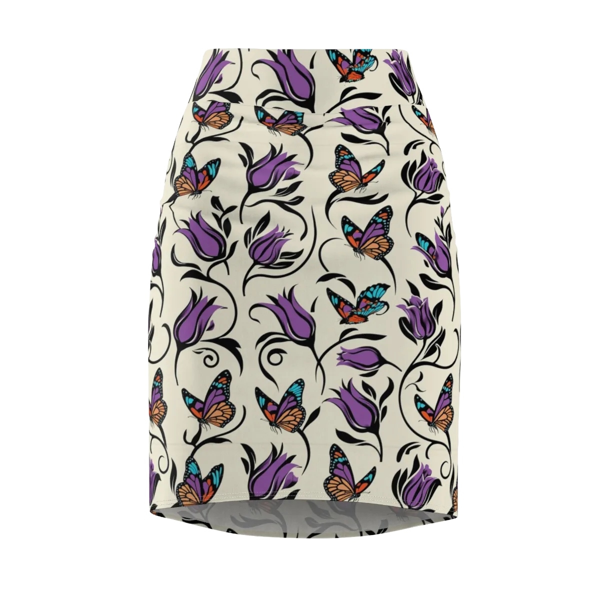 Velvet Pollinator on Pencil Skirt — Front