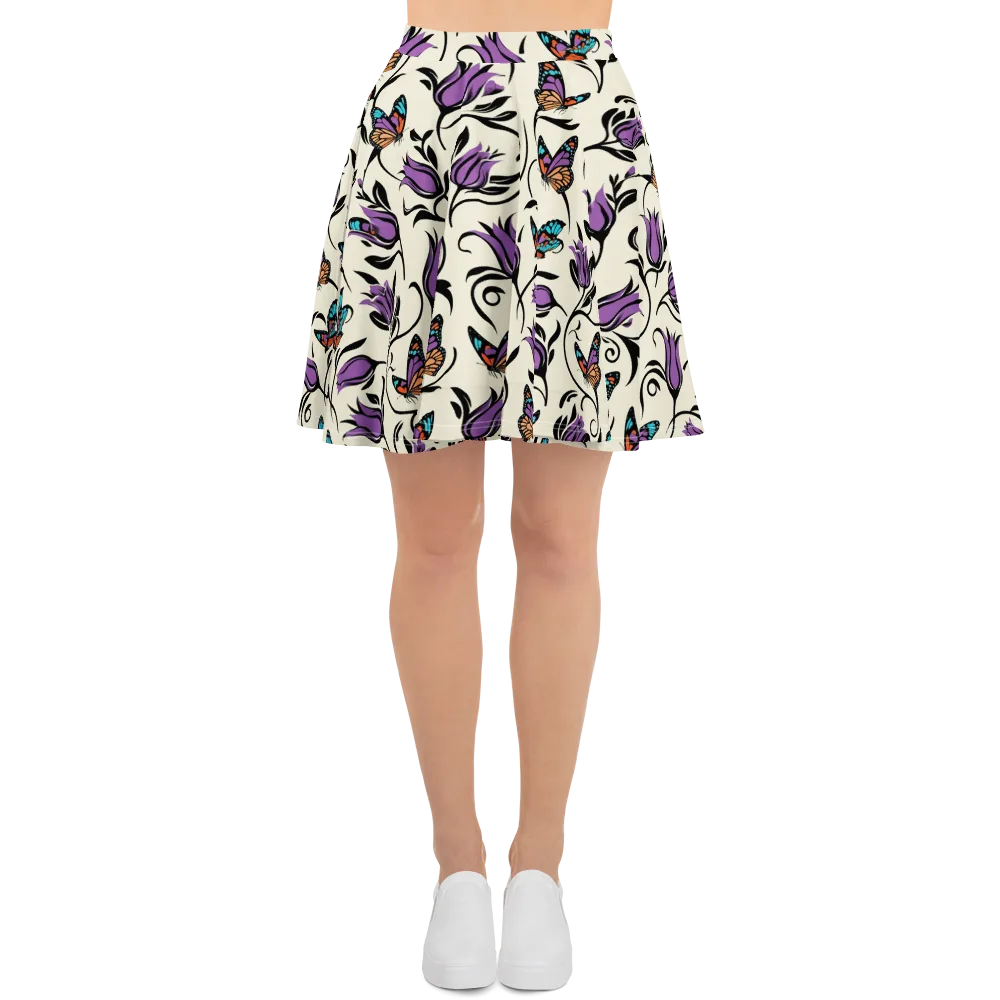 Velvet Pollinator on Skater Skirt — Front