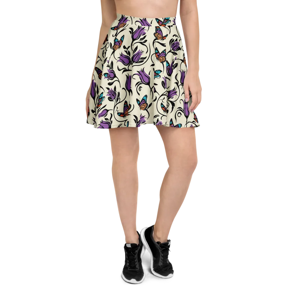 Velvet Pollinator on Skater Skirt — Front
