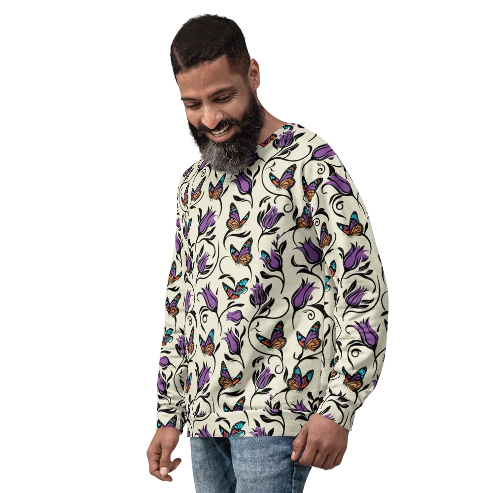 Velvet Pollinator on Sweatshirt — Left Front