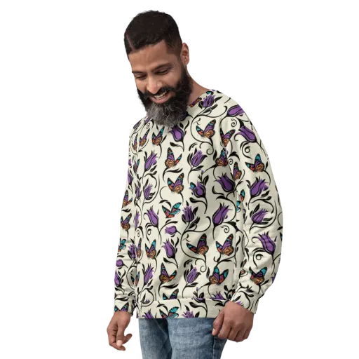 Velvet Pollinator on a Sweatshirt