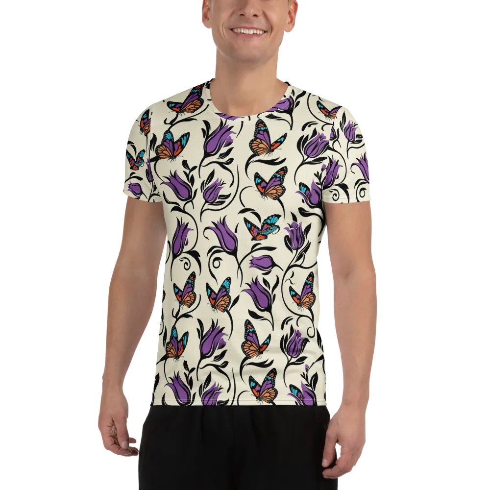Velvet Pollinator on Men's Athletic T-Shirt — Front