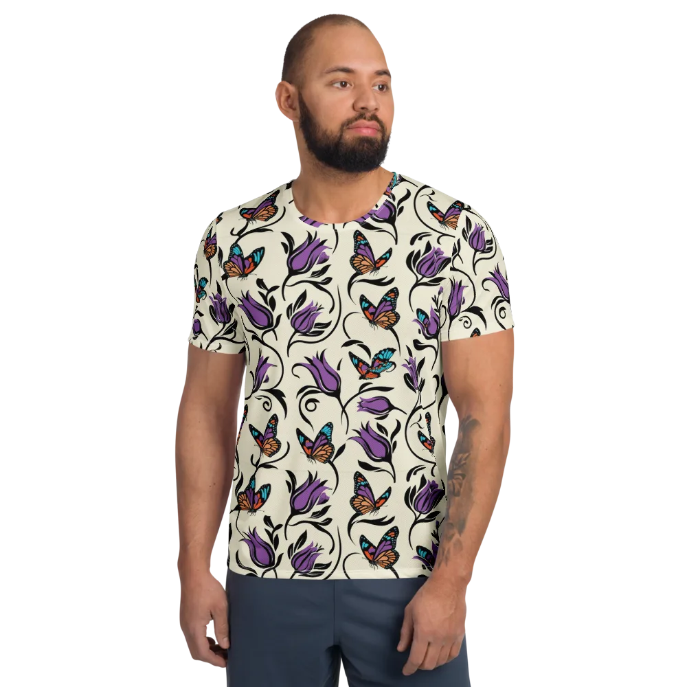 Velvet Pollinator on Men's Athletic T-Shirt — Front