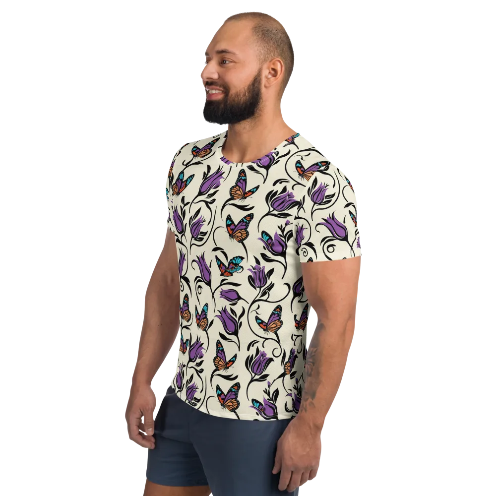 Velvet Pollinator on Men's Athletic T-Shirt — Left